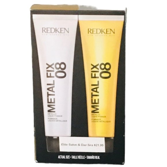 Redken Fashion Collection Metal Fix 08 Metallic Liquid Pomade in Silver & Gold - Picture 2 of 2
